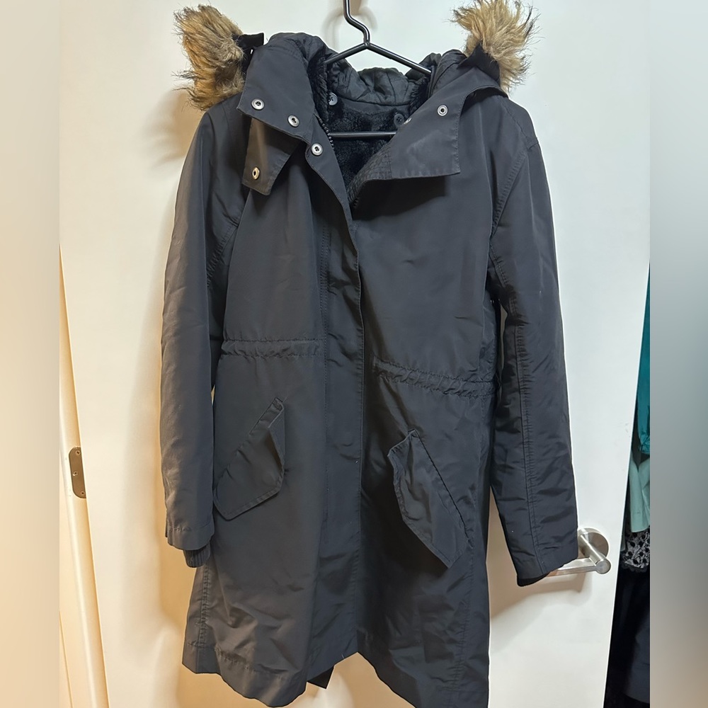 Madewell black parka!
